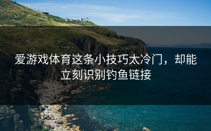 爱游戏体育这条小技巧太冷门，却能立刻识别钓鱼链接