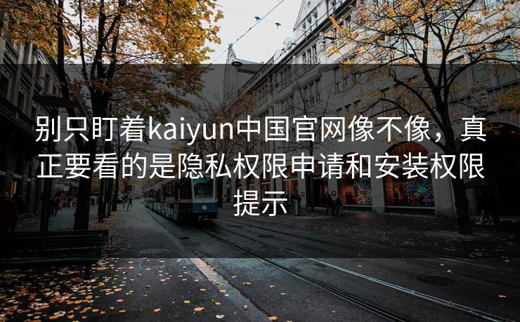 别只盯着kaiyun中国官网像不像，真正要看的是隐私权限申请和安装权限提示